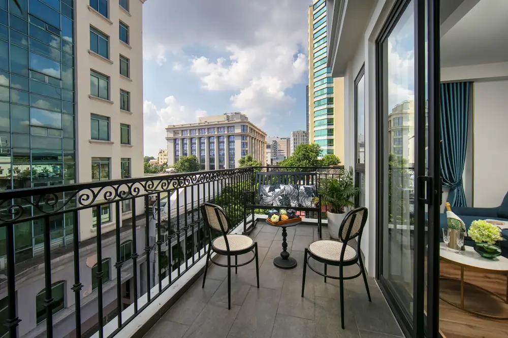 Suite balcony with city view